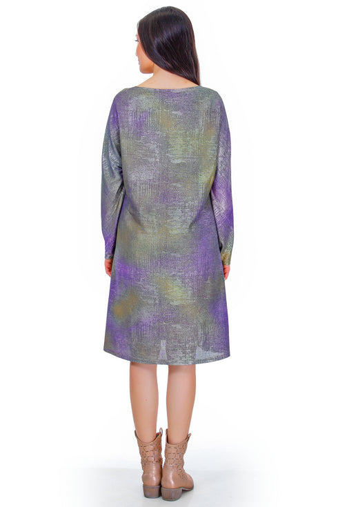 Rochie jerse cu broderie 3217